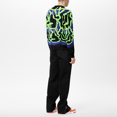 LOUIS VUITTON FW22 Pattern Jacquard Crewneck Sweater Multicolor Pria. 1AA54D Purchase LOUIS VUITTON FW22 Pattern Jacquard Crewneck Sweater Multicolor Pria. 1AA54D