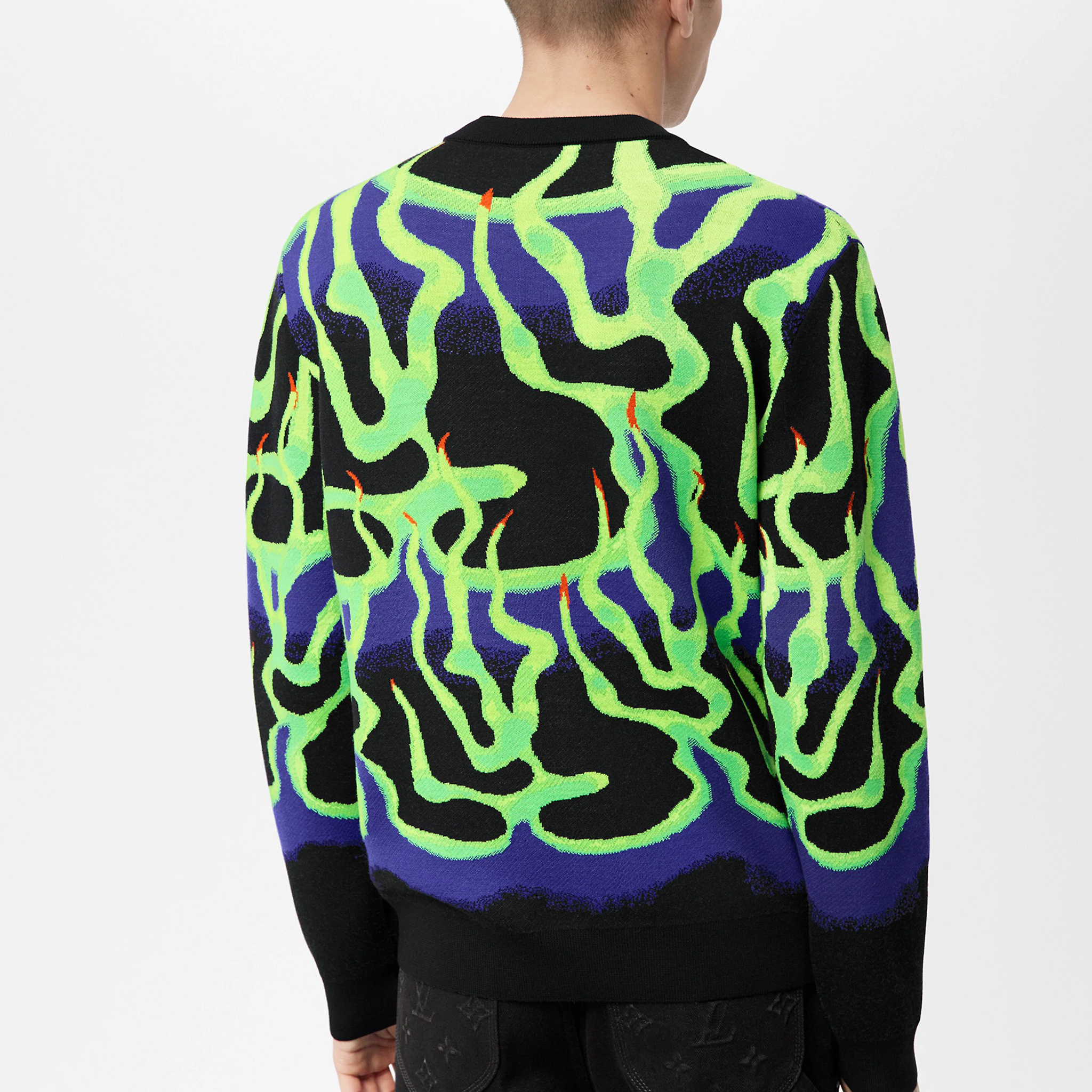 Sizing LOUIS VUITTON FW22 Pattern Jacquard Crewneck Sweater Multicolor Pria. 1AA54D