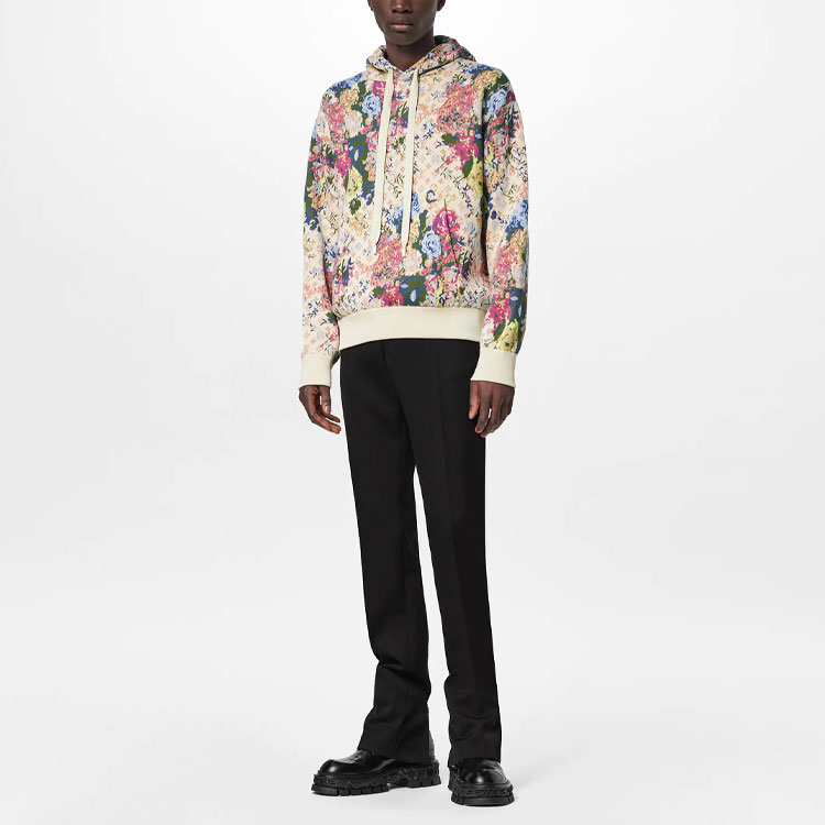 Lookbook LOUIS VUITTON FW22 Pink Monogram Flower Jacquard Hoodie . 1AAGNX