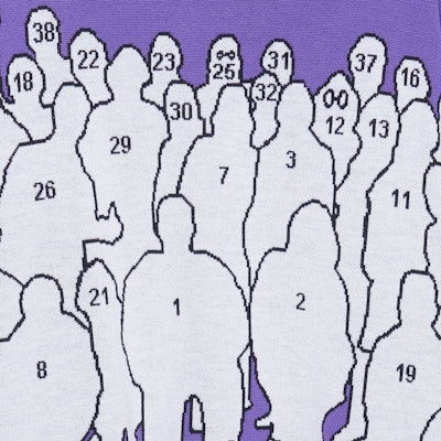 LOUIS VUITTON FW22 Purple Cartoon Figure Logo Jacquard Crewneck Sweater Men 1AAHF5 Sizing LOUIS VUITTON FW22 Purple Cartoon Figure Logo Jacquard Crewneck Sweater Men 1AAHF5