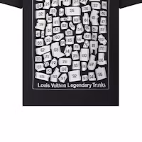 Sizing 路易威登 FW22 拼圖圖案黑色圓領短袖 T-Shirt 休閒上衣 1AA4R0