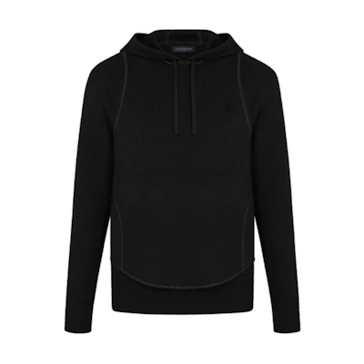 Louis Vuitton FW22 Reverse Felt Stitch Hoodie Black Mens 1A5CFF