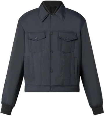 ルイ・ヴィトン FW22 リバーシブルストライプ襟ジャケット ブラック メンズ 1AA7AS Buy ルイ・ヴィトン FW22 リバーシブルストライプ襟ジャケット ブラック メンズ 1AA7AS