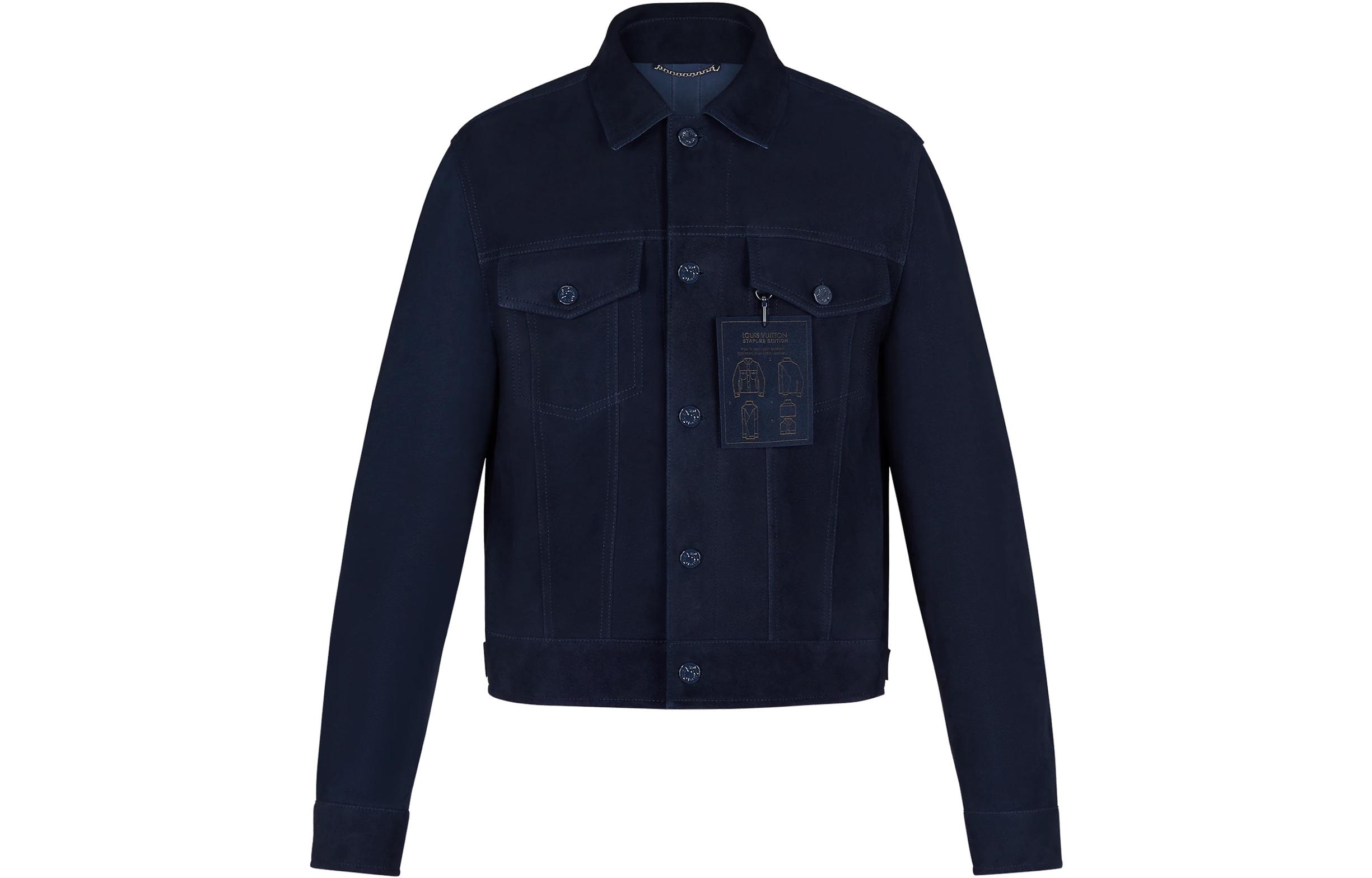 Louis Vuitton FW22 Solid Color Long Sleeve Jacket for Men - Blue 1A8I39