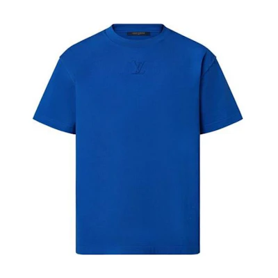 LOUIS VUITTON FW22 Solid Logo Crewneck T-Shirt Blue . 1AA5DV