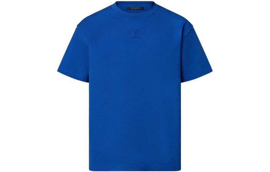 LOUIS VUITTON FW22 Solid Logo Crewneck T-Shirt Blue . 1AA5DV 圖 2