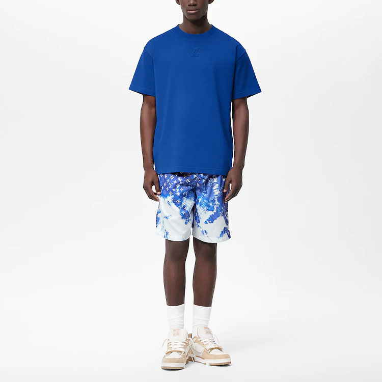 LOUIS VUITTON FW22 Solid Logo Crewneck T-Shirt Blue . 1AA5DV 圖 4