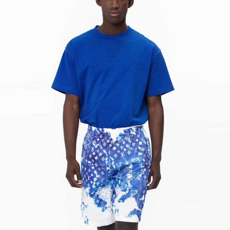 LOUIS VUITTON FW22 Solid Logo Crewneck T-Shirt Blue . 1AA5DV 圖 5