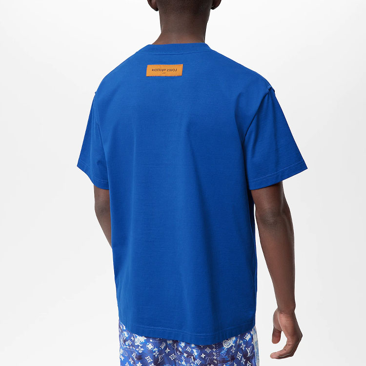 LOUIS VUITTON FW22 Solid Logo Crewneck T-Shirt Blue . 1AA5DV 圖 7