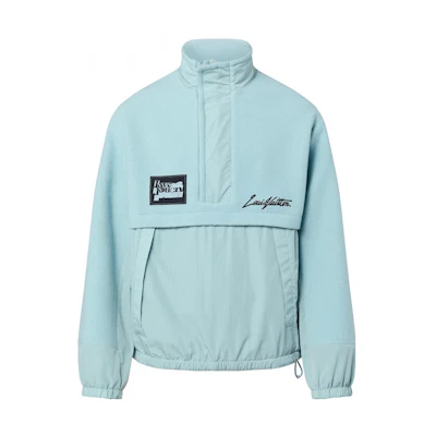 Louis Vuitton FW22 Solid Logo Print Half-Zip Jacket Blue 1AATD2