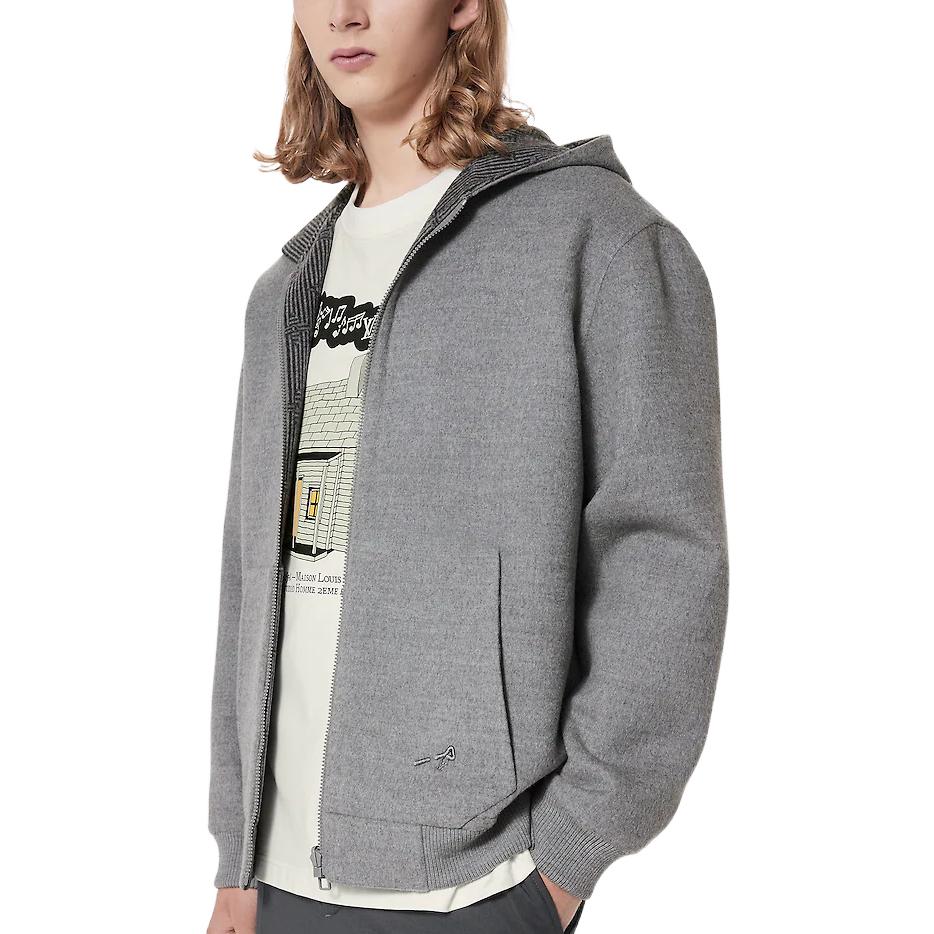 Purchase 路易威登 FW22 男款條紋Logo連帽外套夾克 灰色 1AAUT5