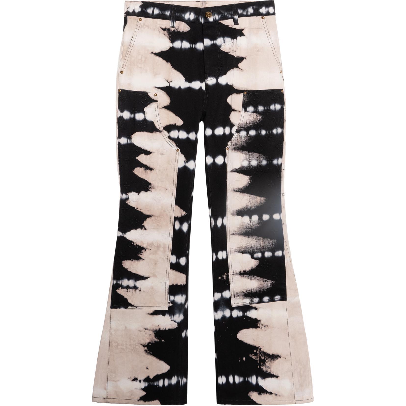 LOUIS VUITTON FW22 Tie-Dye Slim Flare Jeans Men’s Black 1AAH0Z
