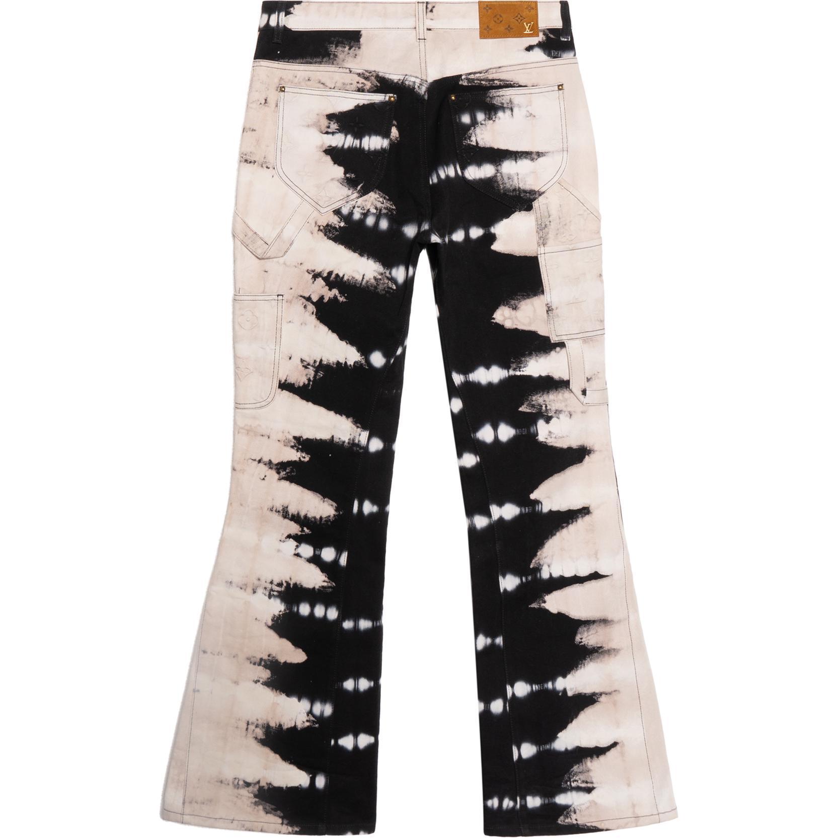 LOUIS VUITTON FW22 Tie-Dye Slim Flare Jeans Men’s Black 1AAH0Z 圖 3