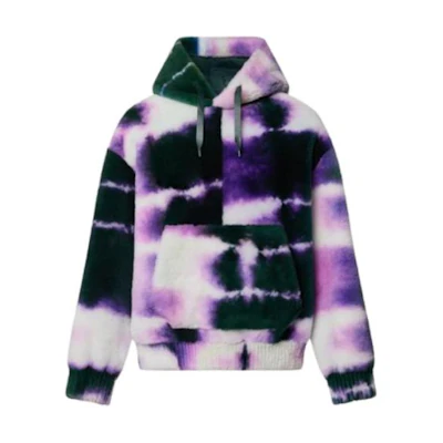 Louis Vuitton FW22 Tie-Dye Wool Pullover Hoodie Purple 1AAI16