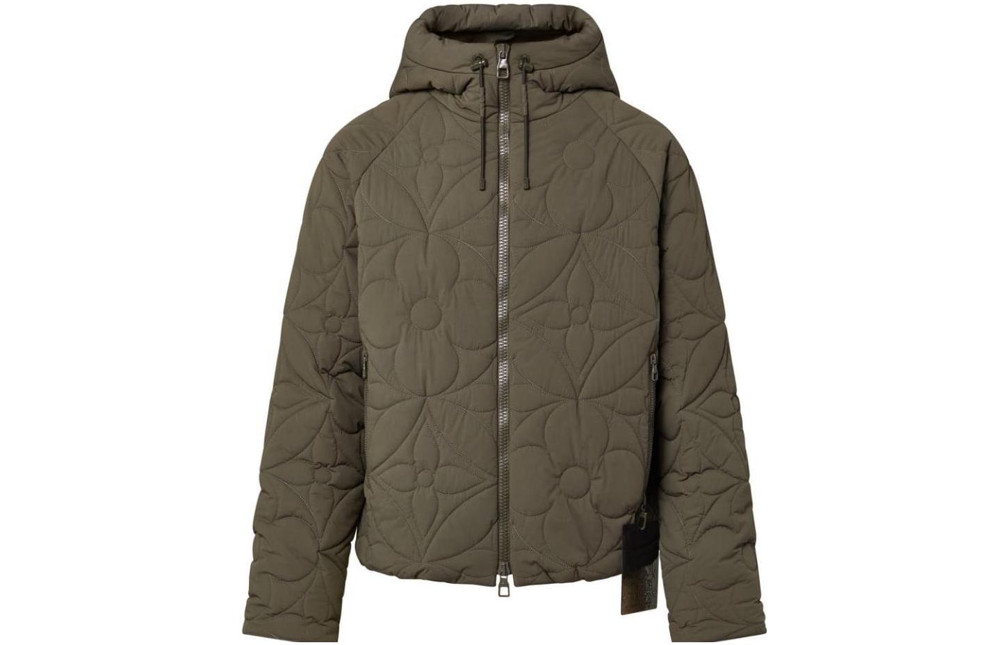 Louis Vuitton FW22 Varsity Blouson Monogram Hoodie Jacket Brown Menswear 1AAU92