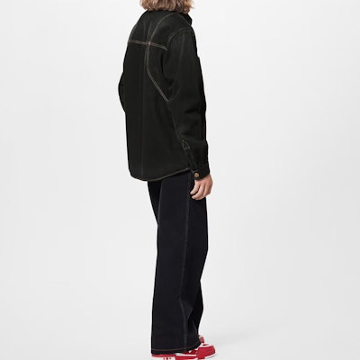 ルイヴィトン FW22 ウォッシュドデニム 長袖シャツ ブラック メンズウェア 1AAUOI Shop ルイヴィトン FW22 ウォッシュドデニム 長袖シャツ ブラック メンズウェア 1AAUOI