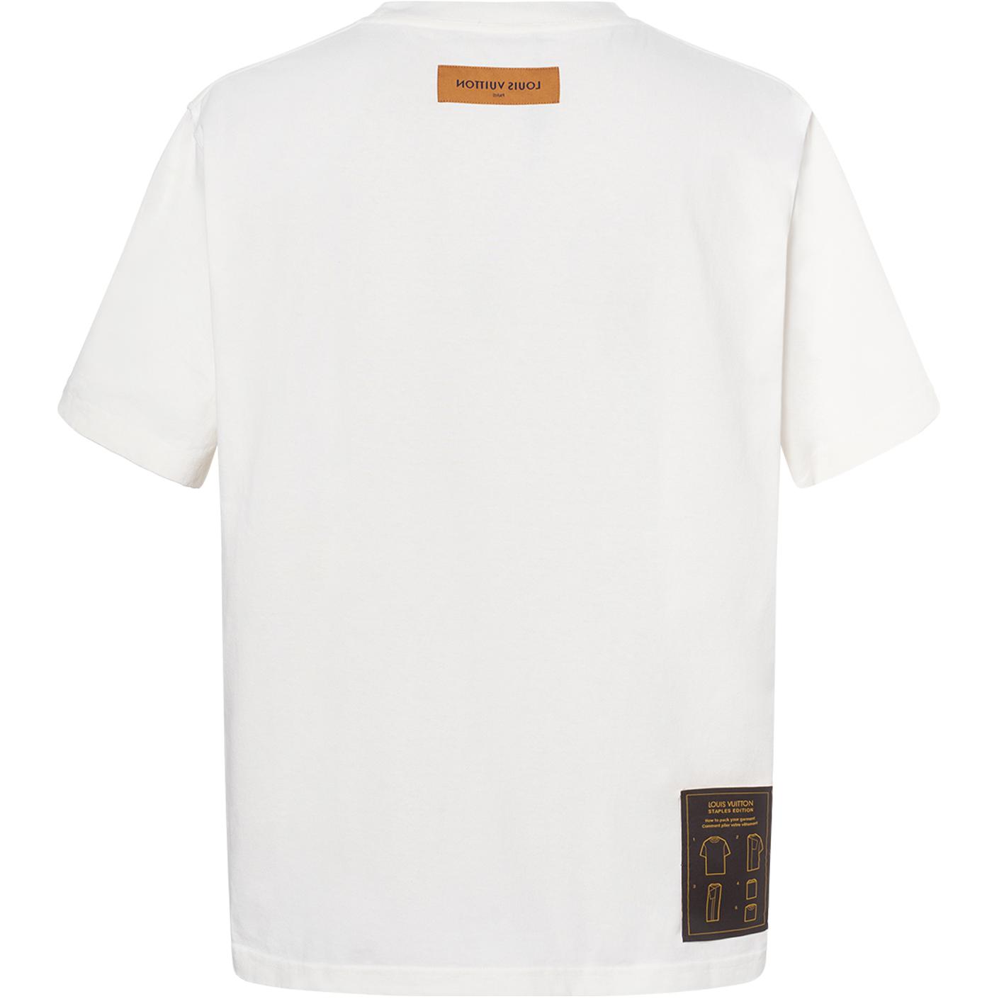 Lookbook LOUIS VUITTON FW22 Kemeja-T Putih Lengan Pendek Lelaki Klasik мәрка 1A5W68