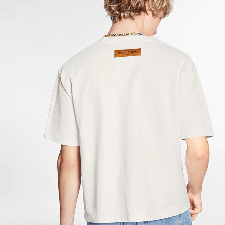 Sizing LOUIS VUITTON FW22 Kemeja-T Putih Lengan Pendek Lelaki Klasik мәрка 1A5W68