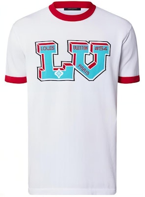 路易威登FW22白色針織Logo印花拼接羅紋男士圓領T恤 1AAGLP Buy 路易威登FW22白色針織Logo印花拼接羅紋男士圓領T恤 1AAGLP