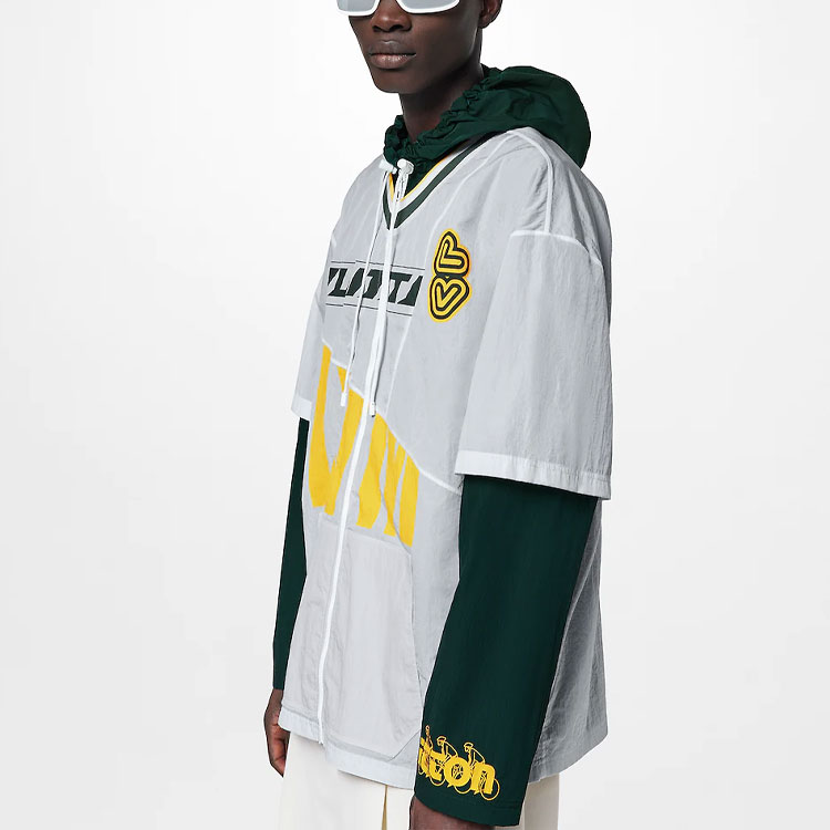 LOUIS VUITTON FW22 White Monogram Print Zip-Up Hoodie Jacket for Men. 1AAGF4 圖 3