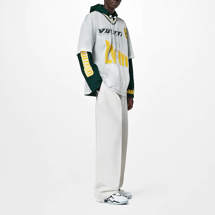 LOUIS VUITTON FW22 White Monogram Print Zip-Up Hoodie Jacket for Men. 1AAGF4 圖 4