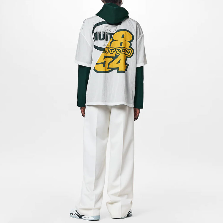 LOUIS VUITTON FW22 White Monogram Print Zip-Up Hoodie Jacket for Men. 1AAGF4 圖 5