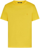 LOUIS VUITTON FW22 Yellow Crewneck T-Shirt Men Solid Logo Print Short Sleeve 1A7XQW LOUIS VUITTON FW22 Yellow Crewneck T-Shirt Men Solid Logo Print Short Sleeve 1A7XQW