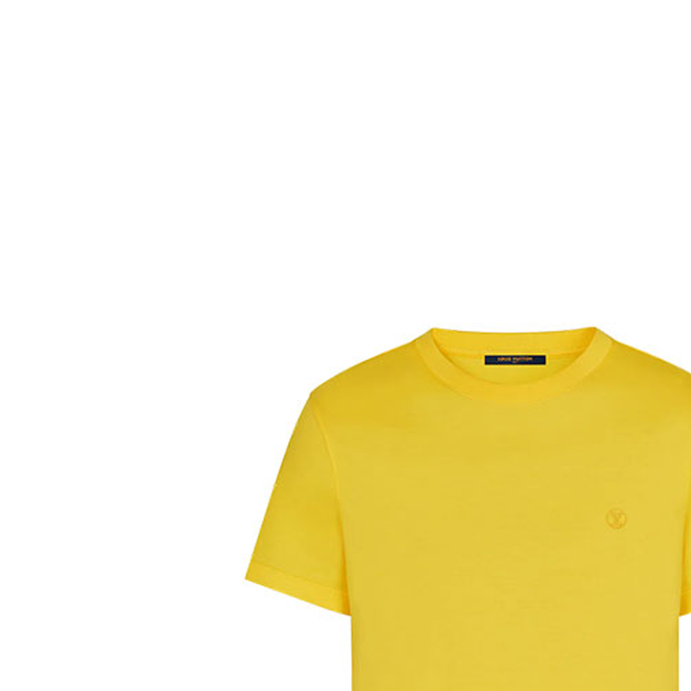 Lookbook LOUIS VUITTON Kemeja-T Kuning FW22 Lelaki Lengan Pendek Logo Cetak 1A7XQW