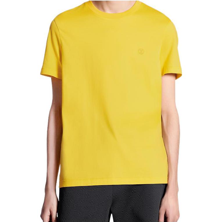 Purchase LOUIS VUITTON Kemeja-T Kuning FW22 Lelaki Lengan Pendek Logo Cetak 1A7XQW