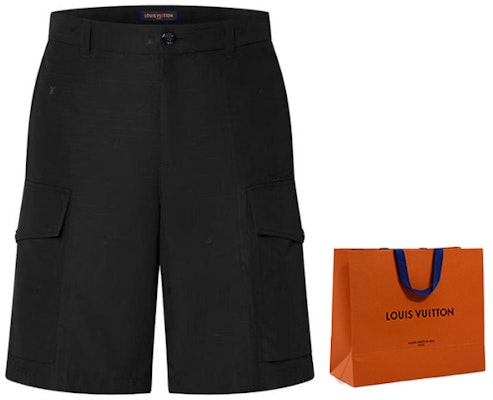 路易威登 FW23 黑色拉链口袋工装短裤 1ABJI8 Cheap 路易威登 FW23 黑色拉链口袋工装短裤 1ABJI8