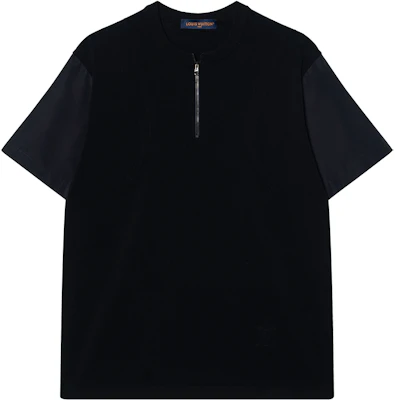 LOUIS VUITTON FW23 Black Half-Zip Crewneck T-Shirt 1ABJ18 Buy LOUIS VUITTON FW23 Black Half-Zip Crewneck T-Shirt 1ABJ18