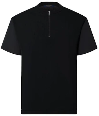LOUIS VUITTON FW23 Black Half-Zip Crewneck T-Shirt 1ABJ18 Order LOUIS VUITTON FW23 Black Half-Zip Crewneck T-Shirt 1ABJ18