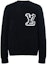 Order LOUIS VUITTON FW23 Baju Crewneck Hitam Logo Sulaman. 1AF333