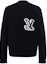 Lookbook LOUIS VUITTON FW23 Baju Crewneck Hitam Logo Sulaman. 1AF333