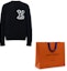 Shop LOUIS VUITTON FW23 Baju Crewneck Hitam Logo Sulaman. 1AF333