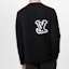 Cheap LOUIS VUITTON FW23 Baju Crewneck Hitam Logo Sulaman. 1AF333