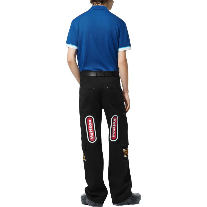 Shop 路易威登 2023秋冬蓝色刺绣标志 Polo 衫. 1ABJ9A