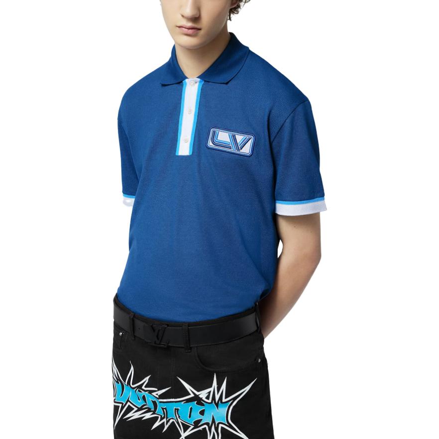 Purchase 路易威登 2023秋冬蓝色刺绣标志 Polo 衫. 1ABJ9A