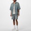Lookbook 루이 비통 FW23 블루 로고 엠보싱 반팔 셔츠 1ABLDH