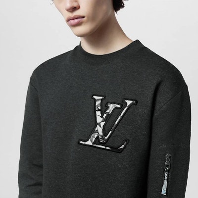 路易威登 FW23 深灰色標誌印花針織圓領長袖毛衣 1AFAZG Details for 路易威登 FW23 深灰色標誌印花針織圓領長袖毛衣 1AFAZG
