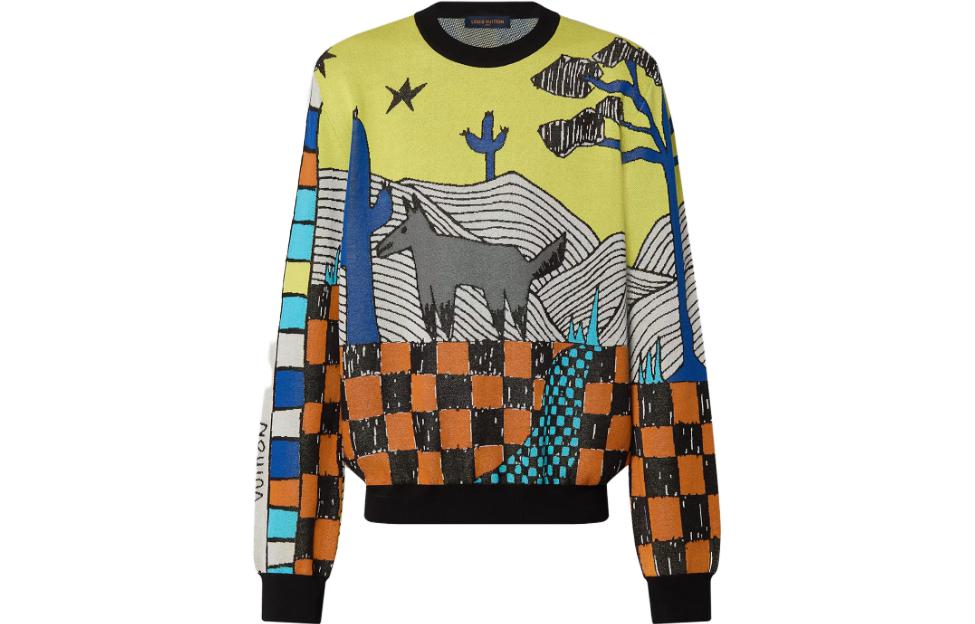 LOUIS VUITTON FW23  Jacquard Knit Sweater with Cartoon Animal Pattern Multicolor 1ABJ87 圖 2