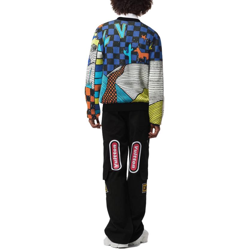 LOUIS VUITTON FW23  Jacquard Knit Sweater with Cartoon Animal Pattern Multicolor 1ABJ87 圖 4