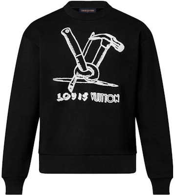 ルイヴィトン FW23 ロゴ刺繍 クルーネックスウェットシャツ ブラック 1ABY3L Order ルイヴィトン FW23 ロゴ刺繍 クルーネックスウェットシャツ ブラック 1ABY3L