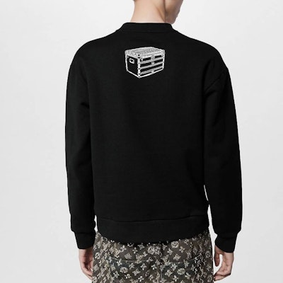 ルイヴィトン FW23 ロゴ刺繍 クルーネックスウェットシャツ ブラック 1ABY3L Shop ルイヴィトン FW23 ロゴ刺繍 クルーネックスウェットシャツ ブラック 1ABY3L