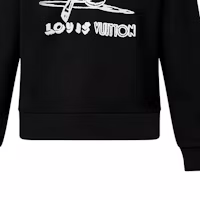 Purchase LOUIS VUITTON FW23 Logo Embroidered Crewneck Sweatshirt Black. 1ABY3L