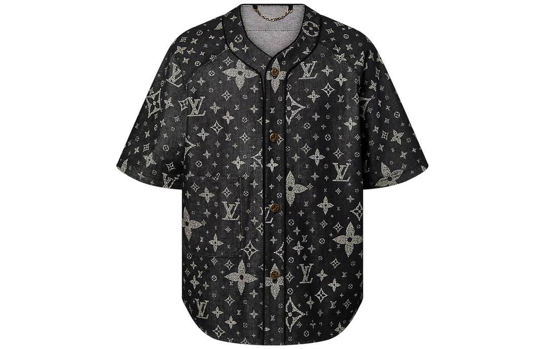 LOUIS VUITTON FW23  Logo Print Casual Short Sleeve Shirt Multicolor 1AF352