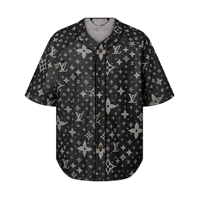 LOUIS VUITTON FW23 Logo Print Casual Short Sleeve Shirt Multicolor 1AF352