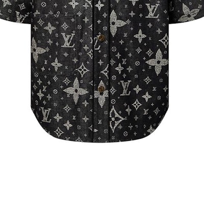 ルイ・ヴィトン FW23 ロゴプリント カジュアル 半袖シャツ マルチカラー 1AF352 2