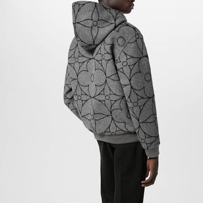 LOUIS VUITTON FW23 Reversible Hoodie with Ribbed Cuffs Black 1AFA90 Sizing LOUIS VUITTON FW23 Reversible Hoodie with Ribbed Cuffs Black 1AFA90