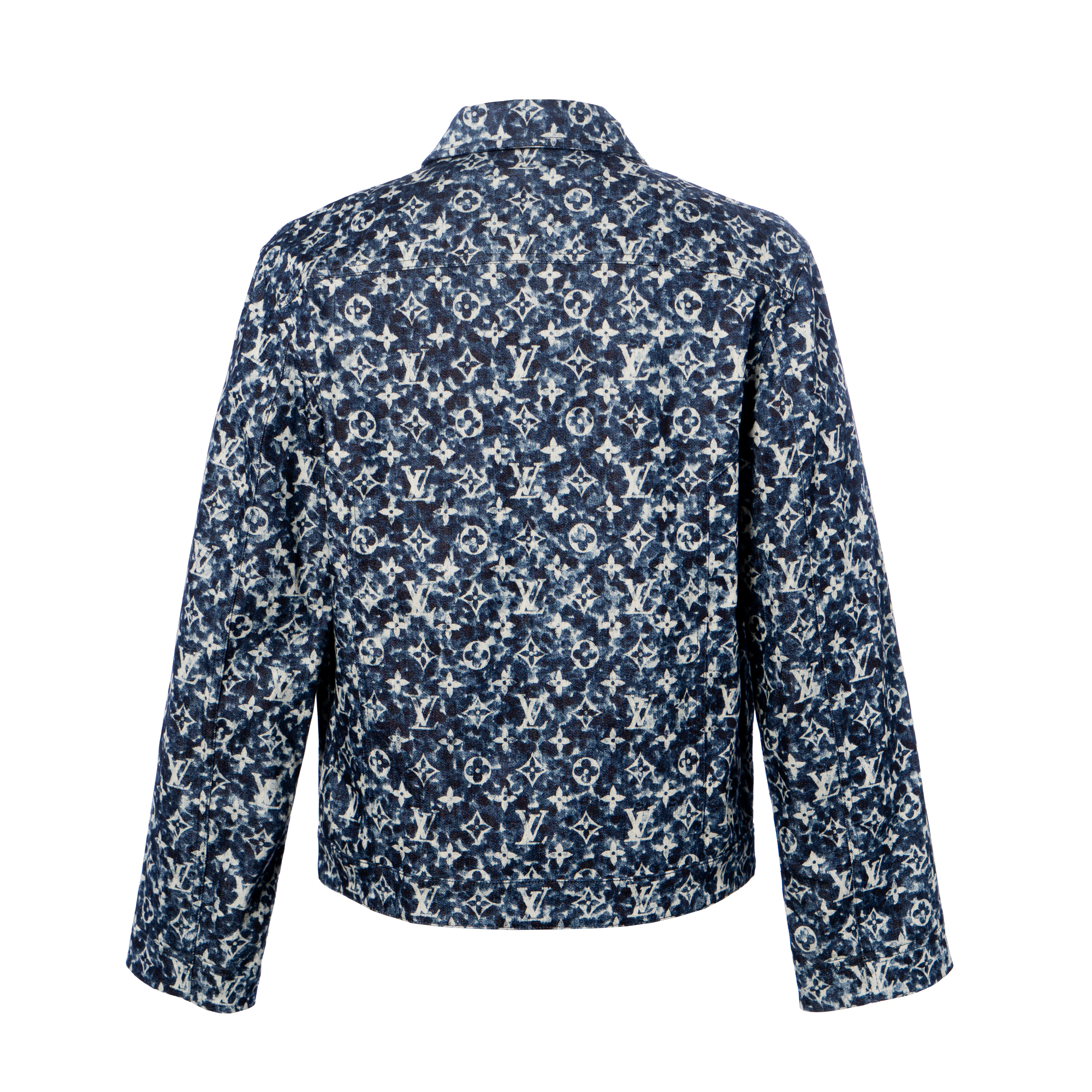 Lookbook 路易威登FW23蓝色满印Logo夹克. 1ABJAM